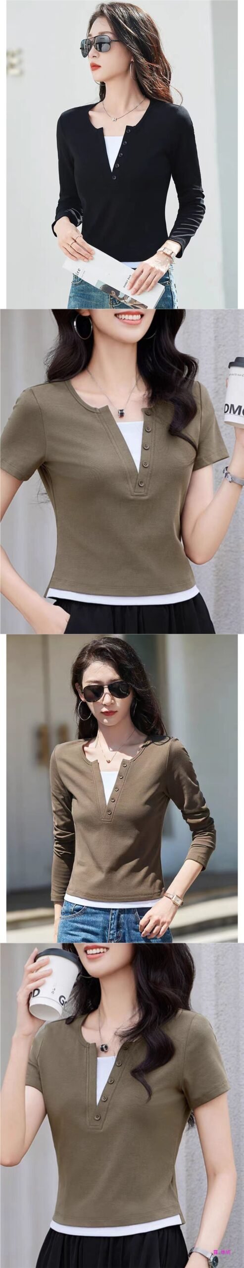 Vapetix S-3XL 2025 Summer Women's Short-Sleeve Two-Piece Set: Sleek, Slimming, and Versatile Commuter Tops – Bild 2