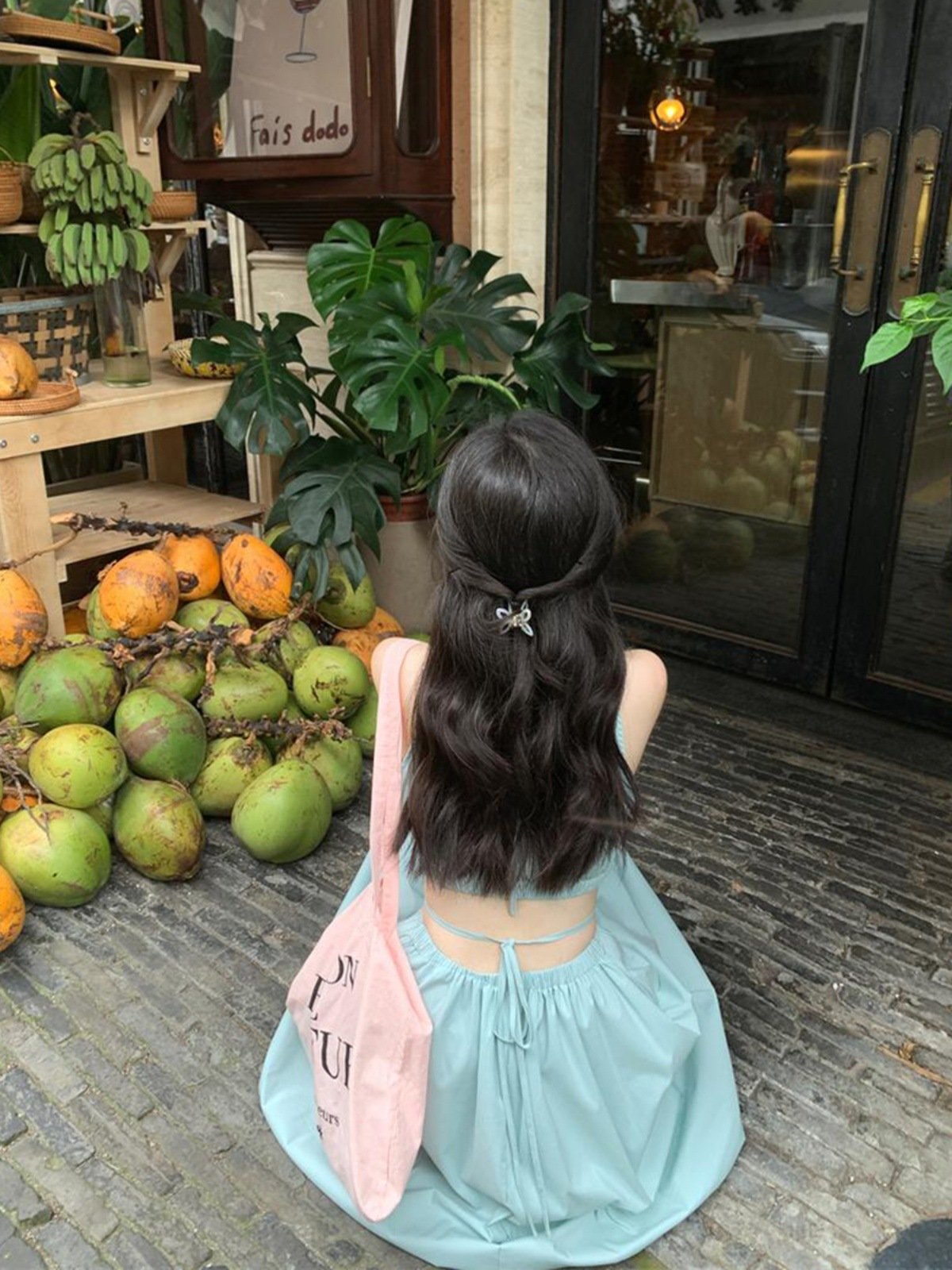 Vapetix S-XL 【Original Style~4 Colors Available】Mint Manbo Neckless Bustier Dress for Women Summer Charming Tea – Bild 4