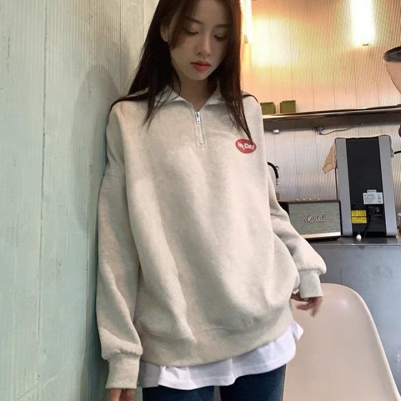 Vapetix M-XL Layering a faux two-piece sweatshirt with a street-style puff bottom that covers the buttocks linin – Bild 3