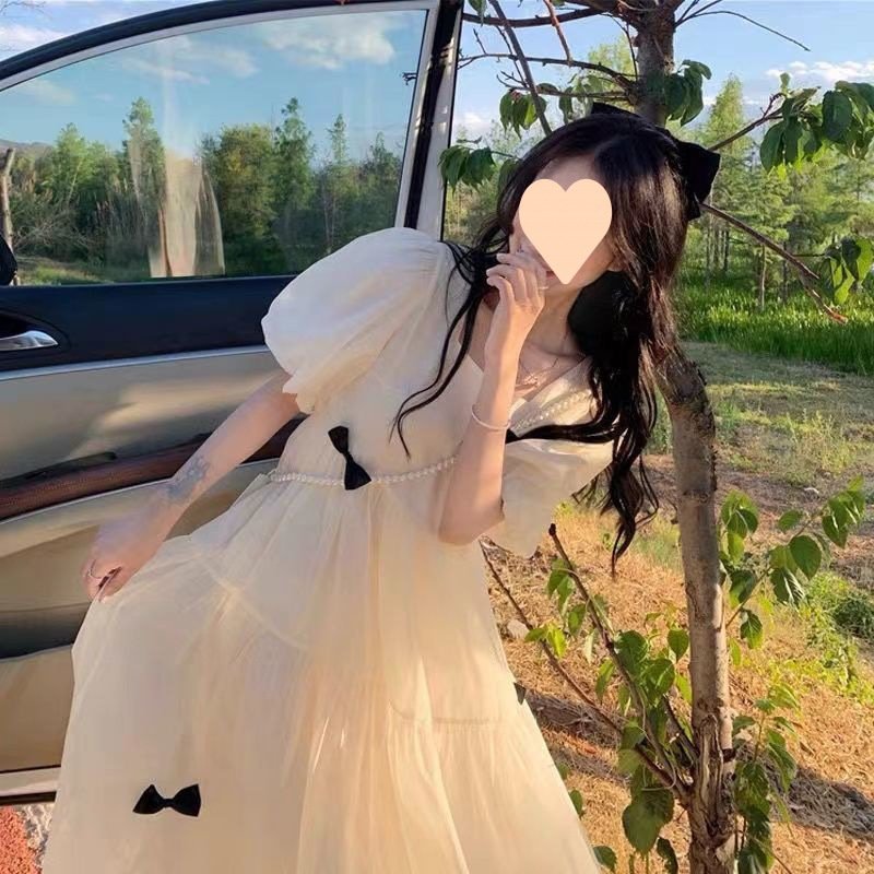 Vapetix S suggests 60-75 pounds-2XL Suggests 115-135 Pounds Fresh and cute dress for young girls, summer clothing 2025, sweet waist-tightening mesh princess sk