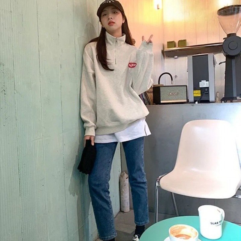 Vapetix M-XL Layering a faux two-piece sweatshirt with a street-style puff bottom that covers the buttocks linin – Bild 4