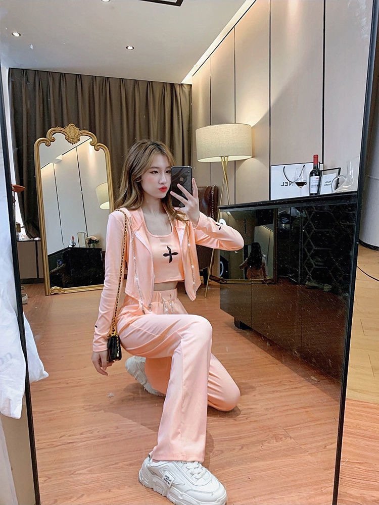 Vapetix S suggests 80-95 pounds-SUGGESTED WEIGHT: 120-140 lbs Salt and Pepper Set Fashion Youthful Set Women's Summer Casual Versatile Tank Top Short Jacket and – Bild 4