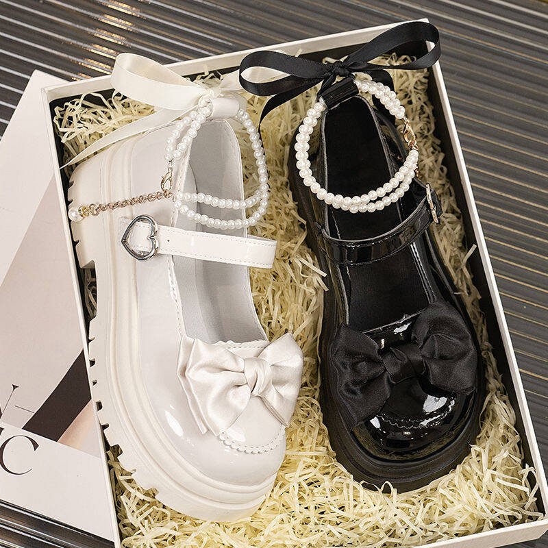 Vapetix 31-46 31 32 33 petite Mary Jane mini leather shoes for students, spring and autumn princess style, thick – Bild 5