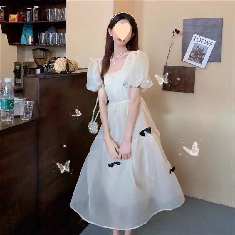 Vapetix S suggests 60-75 pounds-2XL Suggests 115-135 Pounds Fresh and cute dress for young girls, summer clothing 2025, sweet waist-tightening mesh princess sk – Bild 2