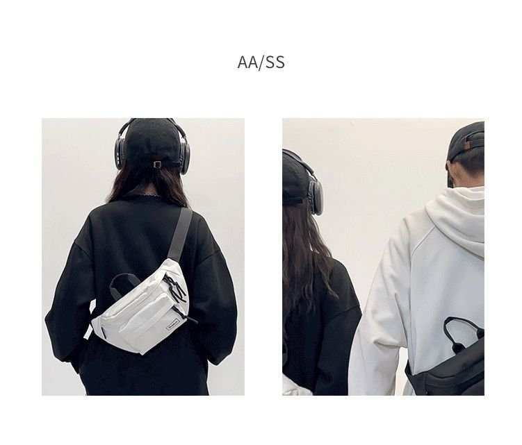 Vapetix Free Size-Free Size Men's Crossbody Bag, Streetwear Fashion Sporty Unisex Single Strap Bag, Versatile Chest Bag for Men - 图片 2