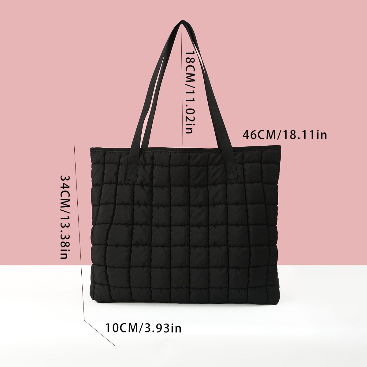 Vapetix Free Size-Free Size Fashionable Cotton Padded Shoulder Bag for Women, Commute-Compatible, Versatile, Underarm Bag, Larg – Bild 2