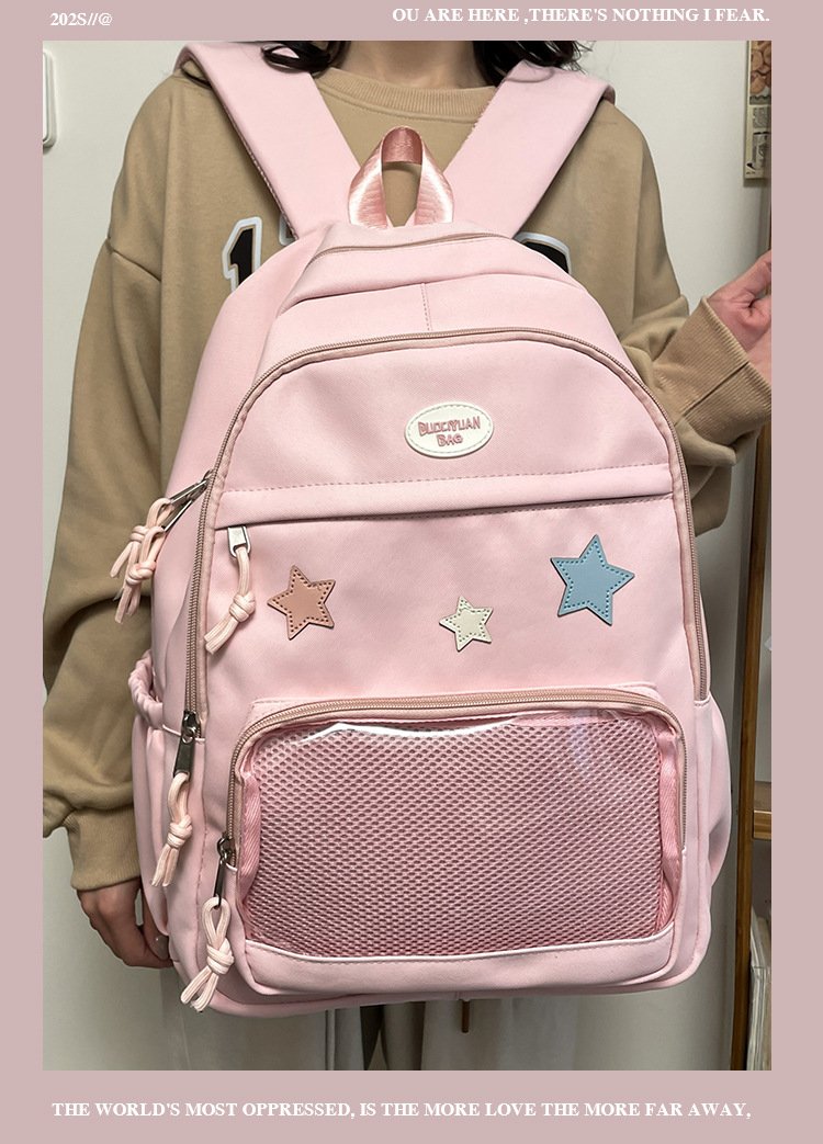 Vapetix Free Size-Free Size Japanese-style cute nylon transparent pain bag with large capacity, versatile for girls and student – Bild 4