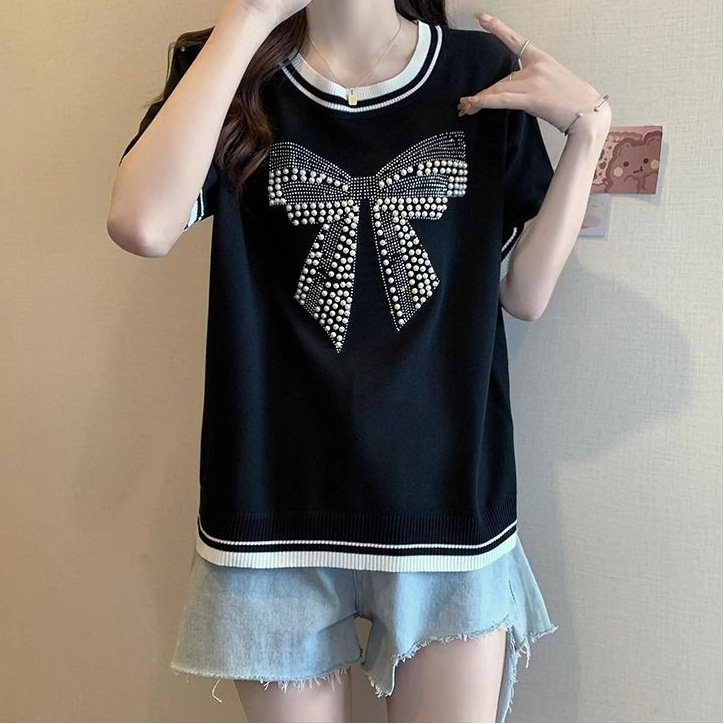 Vapetix Free Size-Free Size ***Counter removal label cutting large size women's clothing 2025 summer versatile ice silk short-s – Bild 4