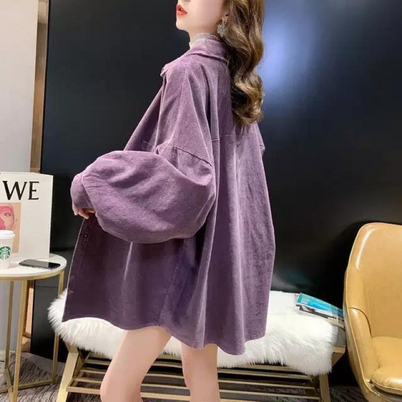 Vapetix S-XL Linen fabric Korean style retro loose personality long sleeve shirt jacket – Bild 5