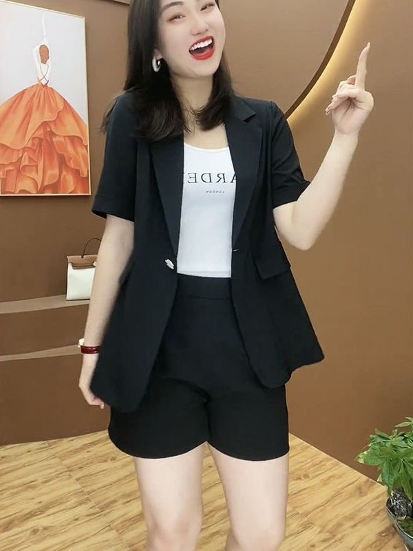 Vapetix S-5XL Plus-size women's casual shorts and suit set for summer—timeless, trendy, and stylish two-piece out – Bild 4