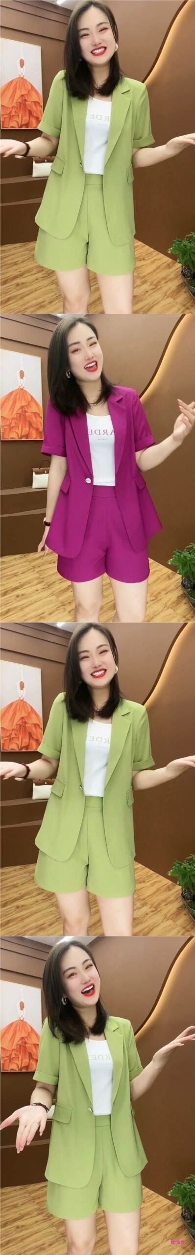 Vapetix S-5XL Plus-size women's casual shorts and suit set for summer—timeless, trendy, and stylish two-piece out – Bild 5