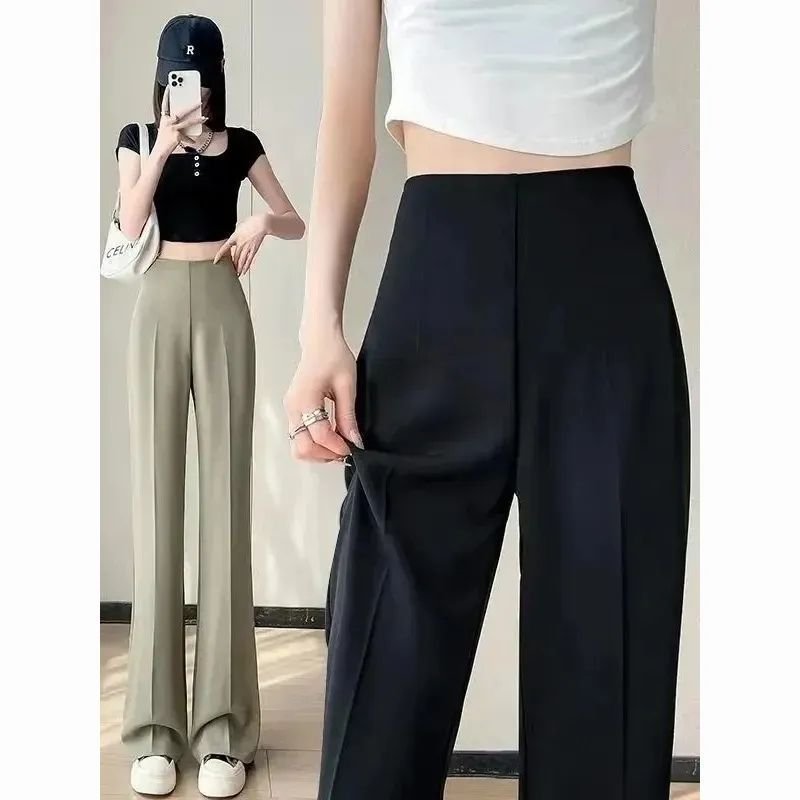 Vapetix ●■S Suggests 80-95 Pounds ■●-●■2XL Recommended 131-145 lbs ■● Side Zip Micro Bell-bottom Women's Summer New High-waisted Flowy Slimming Tummy Control Waist Cinch – Bild 5