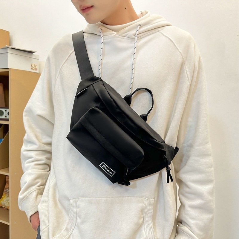 Vapetix Free Size-Free Size Men's Crossbody Bag, Streetwear Fashion Sporty Unisex Single Strap Bag, Versatile Chest Bag for Men - 图片 4