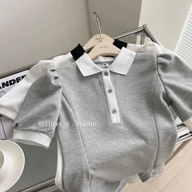 Vapetix S-2XL French puff sleeve short-sleeve dress for women, summer, waist-cinching, slimming, stomach covering – Bild 2