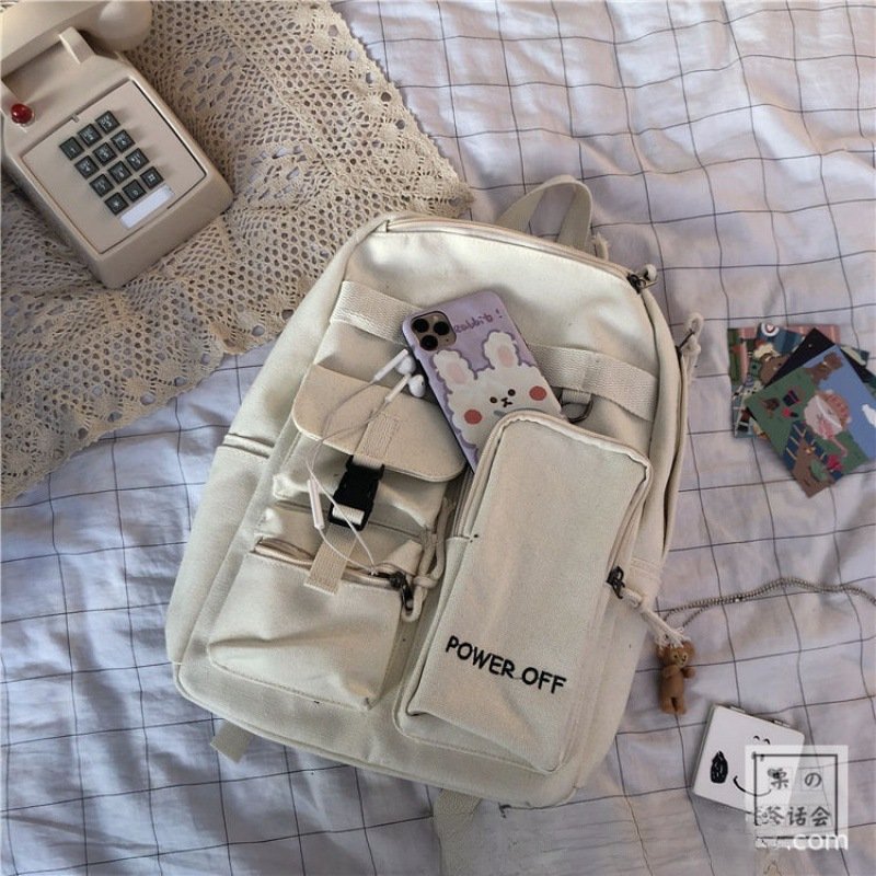 Vapetix Free Size-Free Size Korean Harbor Street Style Student Backpack for Girls, Casual Dual Shoulder Bag, Japanese Origin St – Bild 5