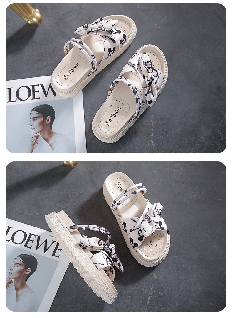 Vapetix 35-40 Women's Summer Outwear 2025 Slides with Thick Soles, Fairy Style, Student Beach Flats, Trendy Sanda – Bild 4