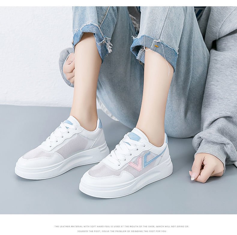 Vapetix ●35 Standard Size-●40 Standard Size White Shoes Spring Versatile Student High-End Campus 2025 Skate Shoes Net Shoes Women Breathable Ne – Bild 3