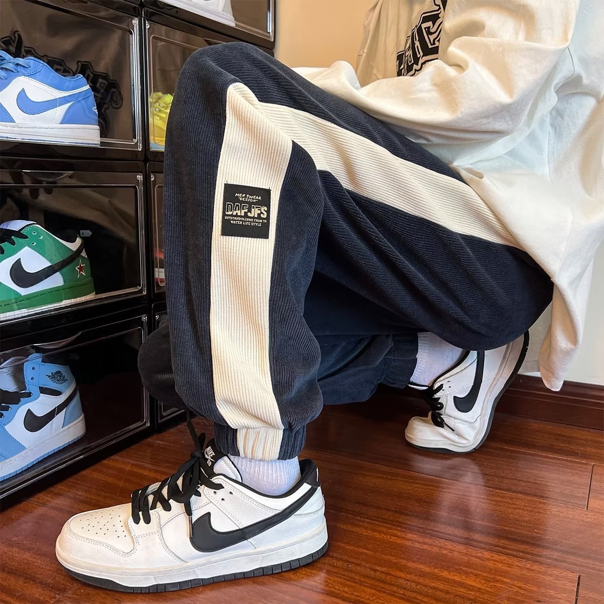 Vapetix M【40-50 kg】-3XL【65-72 kg】 Heavyweight men's spring and autumn trend ankle-length pants, high school fashion brand, Instagram – Bild 5