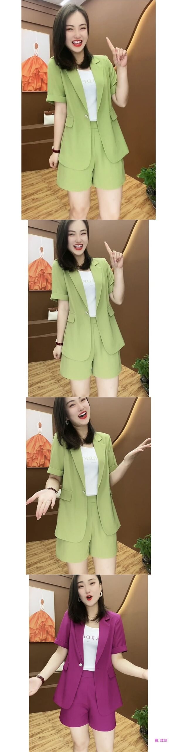 Vapetix S-5XL Plus-size women's casual shorts and suit set for summer—timeless, trendy, and stylish two-piece out – Bild 7