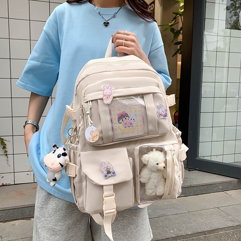 Vapetix Width 28cm, Height 40cm, Thickness 12cm-Width 28cm, Height 40cm, Thickness 12cm Lightweight Double Shoulder Bag for Women - High-End Sensibility School Bag - Double Shoulder Bag w – Bild 8