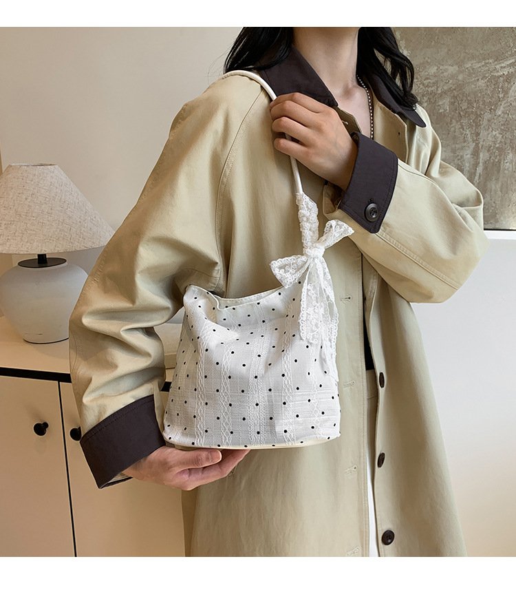 Vapetix Universal code-Universal code Super popular niche polka dot bag for women's new fashionable and versatile one-shoulder underarm b – Bild 3