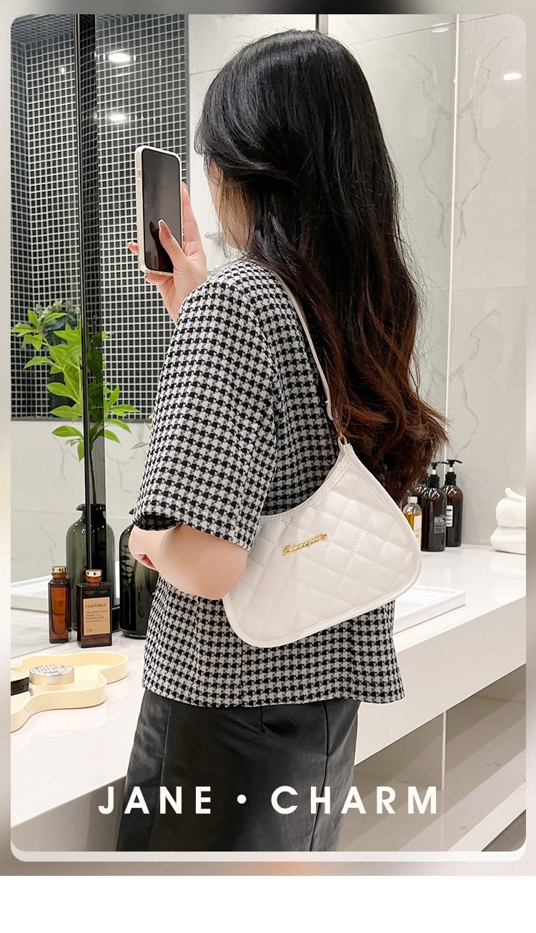 Vapetix Free Size-Free Size Embroidered Underarm Bag Ladies Handbag Fashion Versatile Shoulder Bag – Bild 5