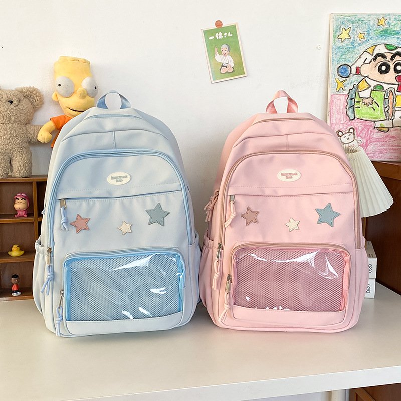 Vapetix Free Size-Free Size Japanese-style cute nylon transparent pain bag with large capacity, versatile for girls and student – Bild 7