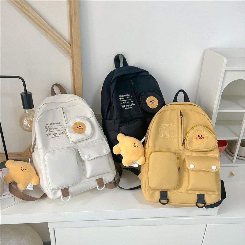 Vapetix Single pack-with accessories Large Capacity Dual-Shoulder Backpack, Japanese Cute School Style Casual Backpack, Korean Version C – Bild 6