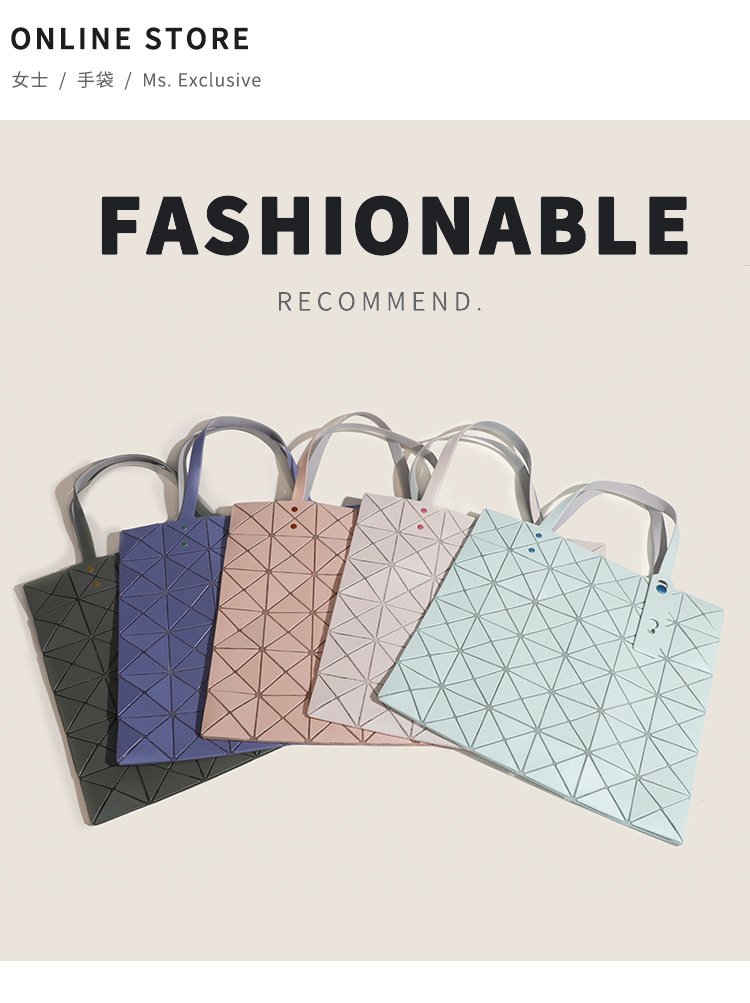 Vapetix Free Size-Free Size 2025 Six-Grid Geometric Rhombus Tot Bag Limited Color Pin Matte Handbag Versatile Large Capacity Sh – Bild 5