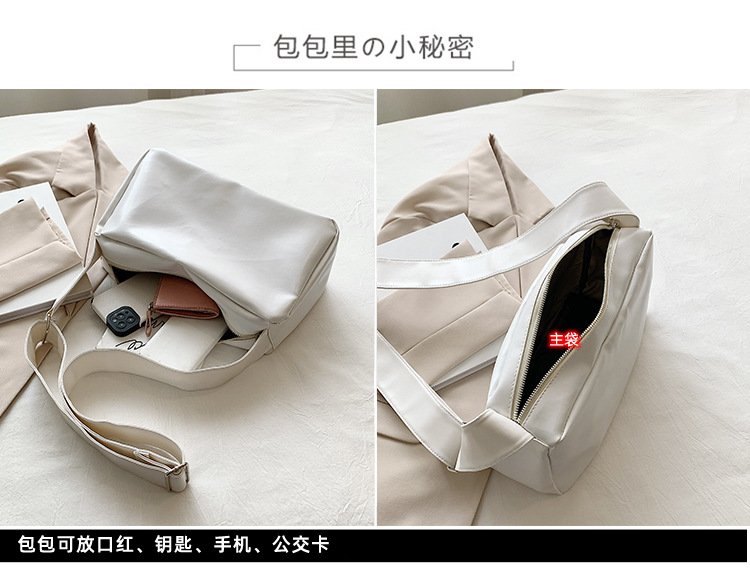 Vapetix Free Size-Free Size Large Capacity Women's Soft Leather Indie Commuter Tote Bag College Student School Single Shoulder – Bild 9