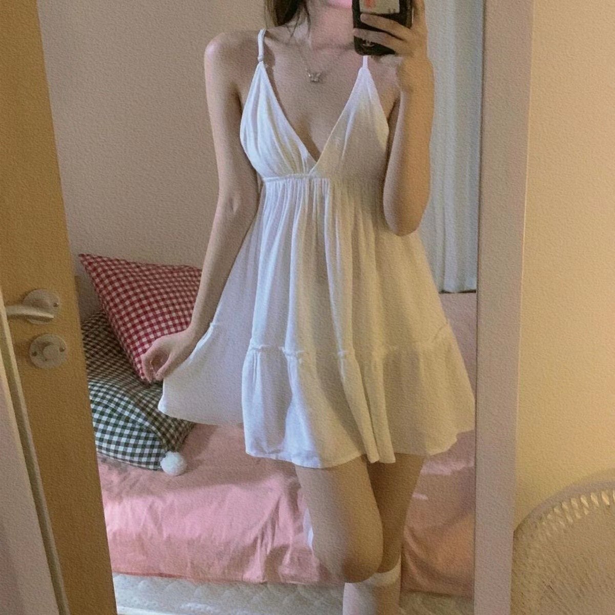 Vapetix S recommended weight 65-79 jin-2XL recommended weight 120-140 pounds Live-stream sexy women's sleepwear pure desire V-neck dress, backless, beautiful back, summer tempe – Bild 6