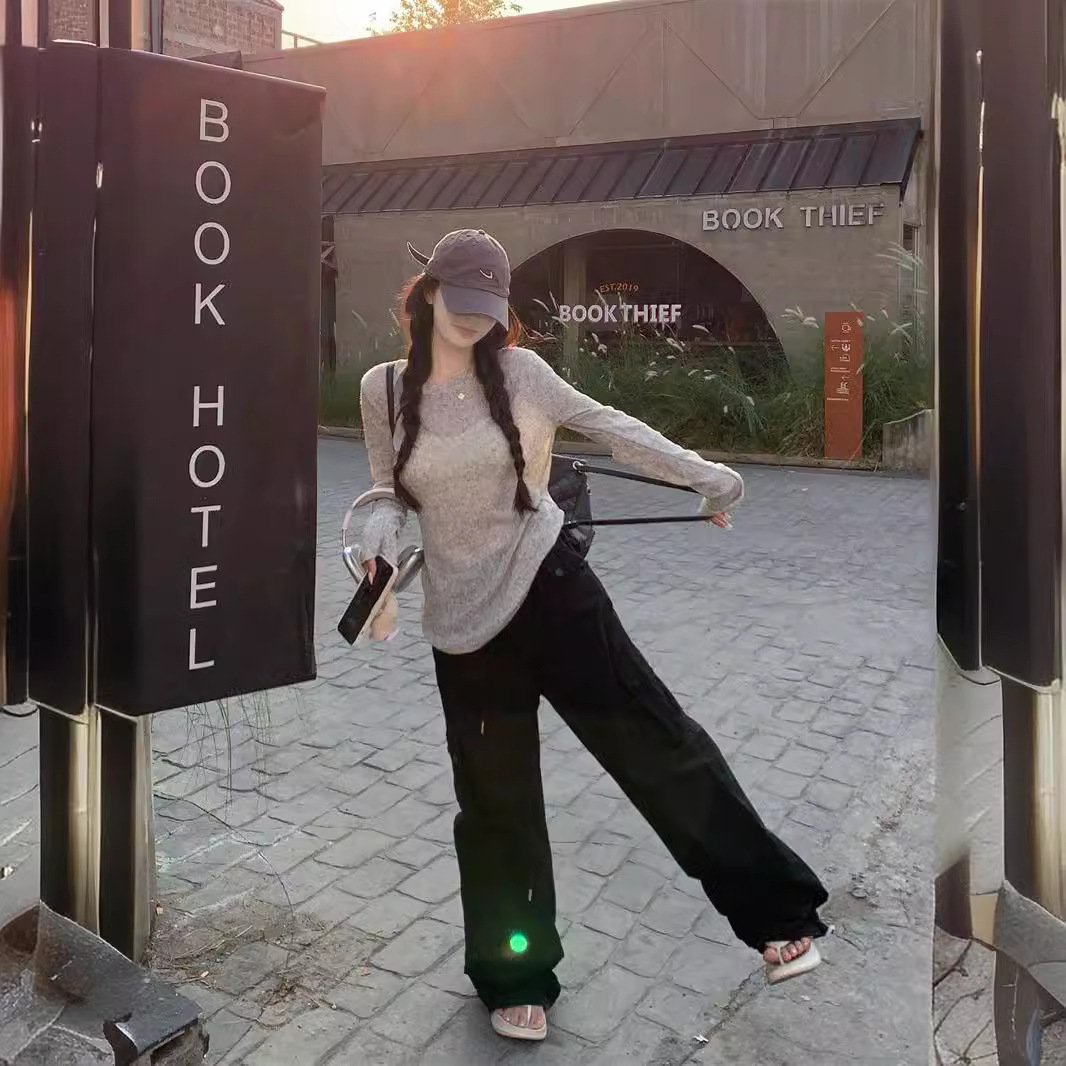 Vapetix S-XL American-style semi-transparent sunscreen long-sleeve T-shirt for women, summer loose casual thin c – Bild 7