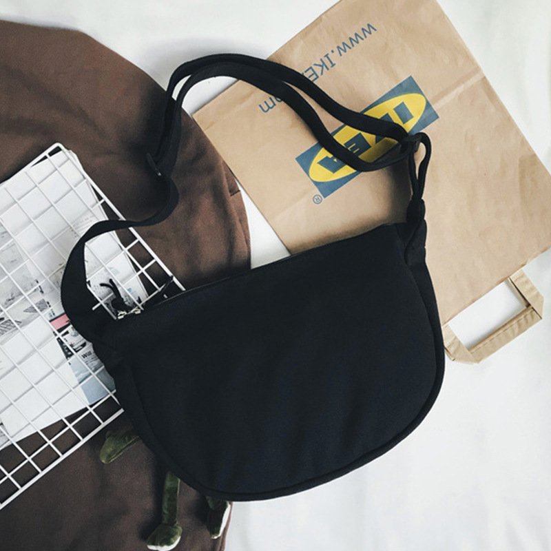 Vapetix Free Size-Free Size Crossbody canvas bag for couples, dumpling-shaped, trendy brand, Japanese style, student large capa – Bild 6