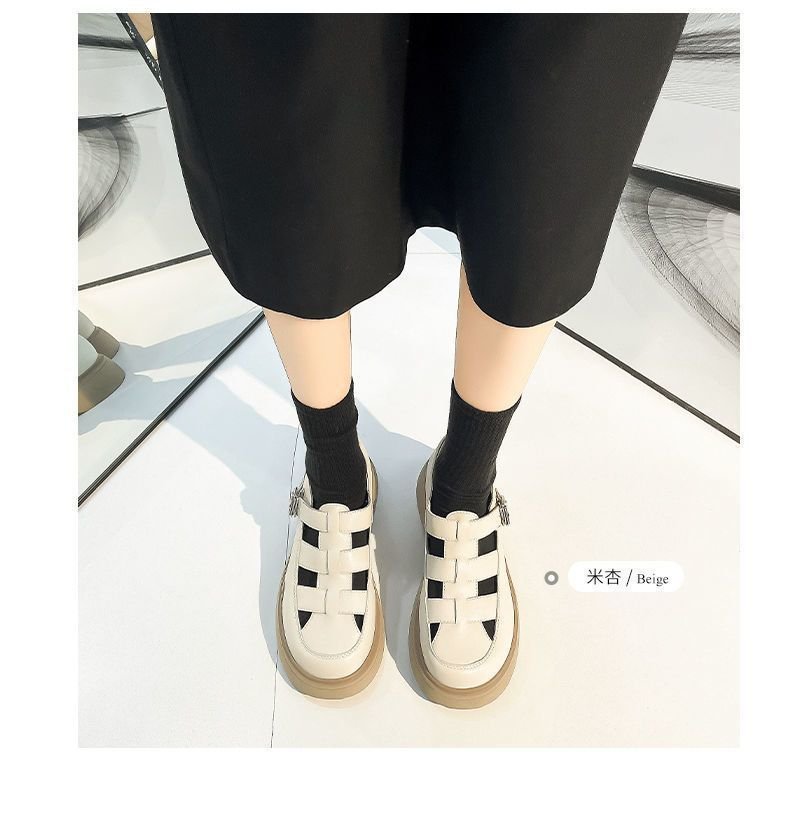 Vapetix ❁35❁-❁40❁ Soft Genuine Leather Fashion Roman Sandals for Women 2025 Summer Single Shoes Versatile with Cap To – Bild 9