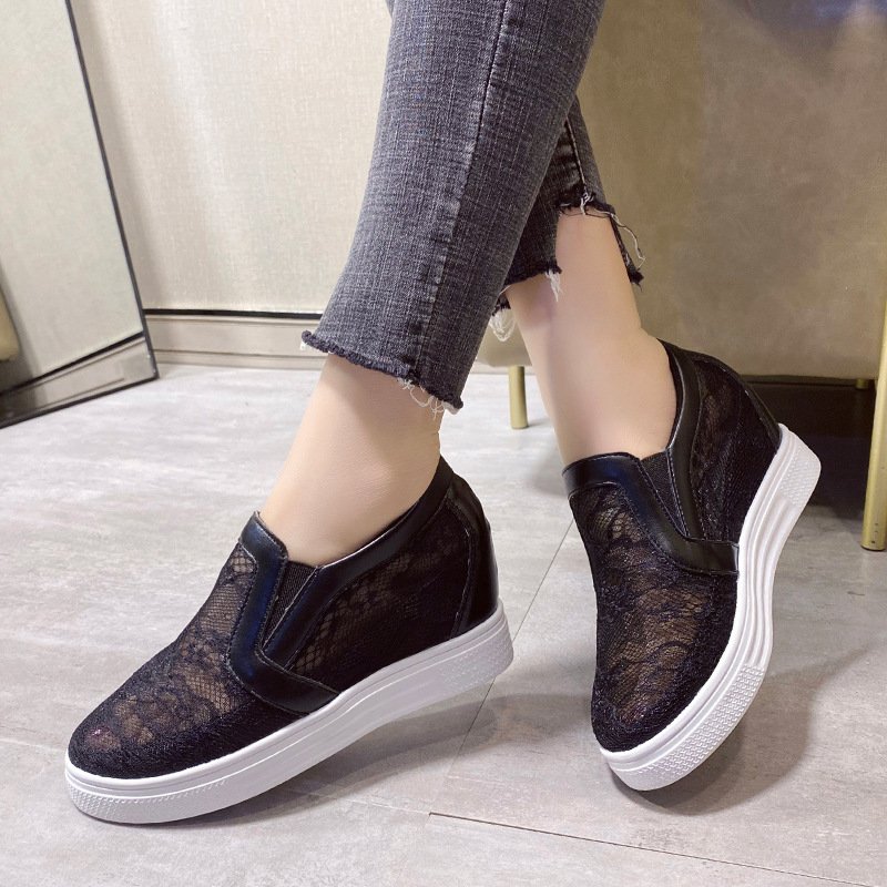 Vapetix 34 one size smaller-41 is one size smaller 2025 Spring/Summer Height-Increasing White Sneakers for Students, Korean-Style Casual Women's Shoes – Bild 8