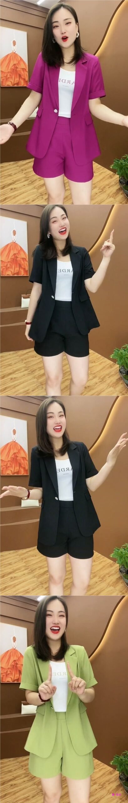 Vapetix S-5XL Plus-size women's casual shorts and suit set for summer—timeless, trendy, and stylish two-piece out – Bild 8