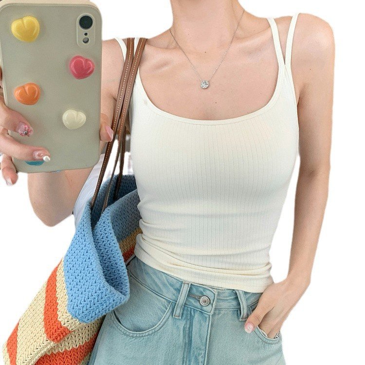 Vapetix Unisex size (80-125 lbs)-Unisex size (80-125 lbs) 2025 New Item Spicy Girl Halter Top with Built-in Cup, Design-Focused Thin Double Strap Stylish Bac – Bild 6