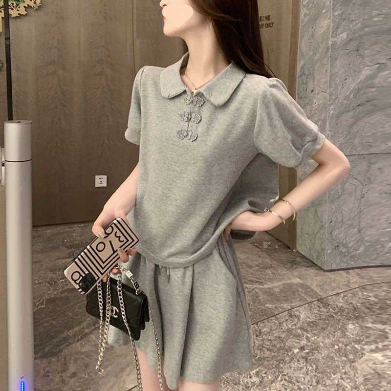 Vapetix M suggests staying within 95 pounds-3XL建议体重140-155斤 New Chinese Style Collarless Blouse and Trousers Set for Women, Fashionable Chinese Style, Complete – Bild 6