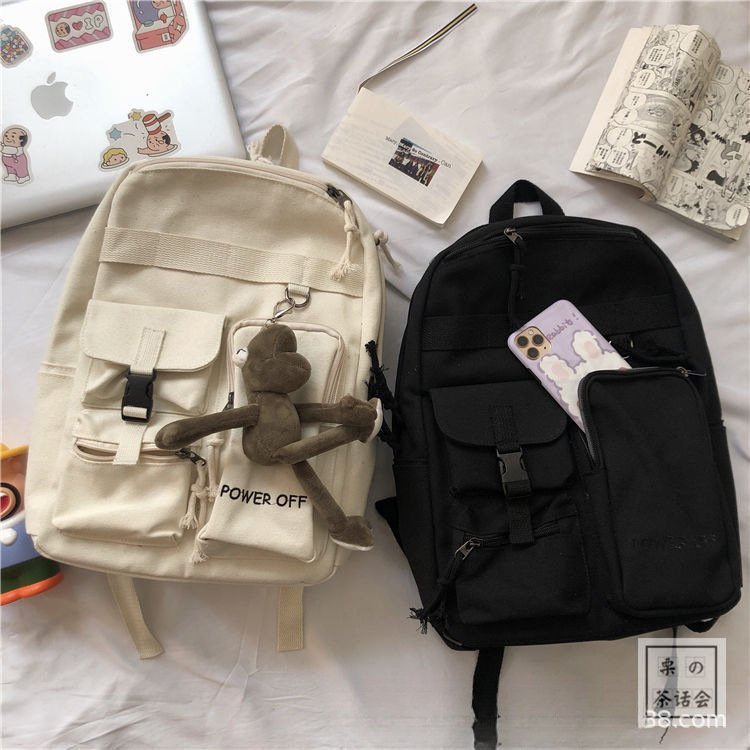 Vapetix Free Size-Free Size Korean Harbor Street Style Student Backpack for Girls, Casual Dual Shoulder Bag, Japanese Origin St – Bild 7