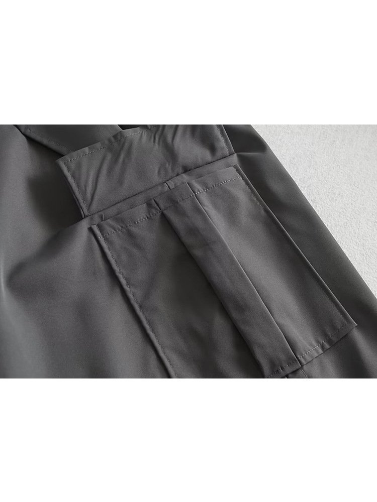 Vapetix S code【85-100斤】 translated into English is "S code【85-100 jin】"-Size 5XL (Recommended for 175-200 lbs) Grey workwear skirt new plus size suitable for pear-shaped body half skirt fat sister mm loose hide – Bild 7