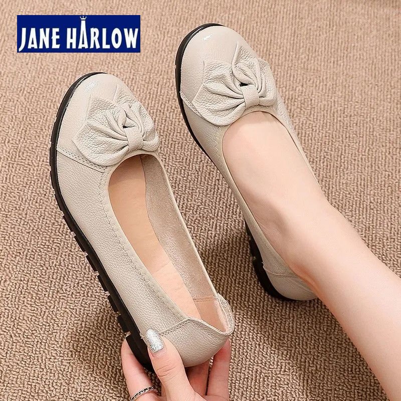 Vapetix 35-40 Spring Really Soft Leather Mother's Shoes Soft Sole Single Shoes Women's Leather Shoes Super Soft C – Bild 6