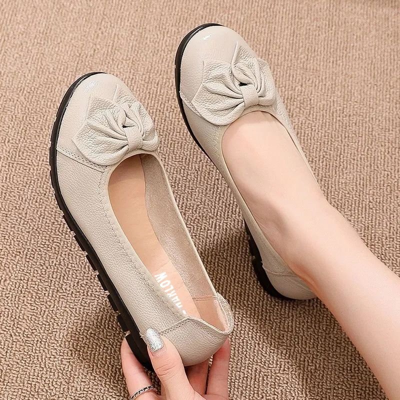 Vapetix 35-40 Spring Really Soft Leather Mother's Shoes Soft Sole Single Shoes Women's Leather Shoes Super Soft C – Bild 7