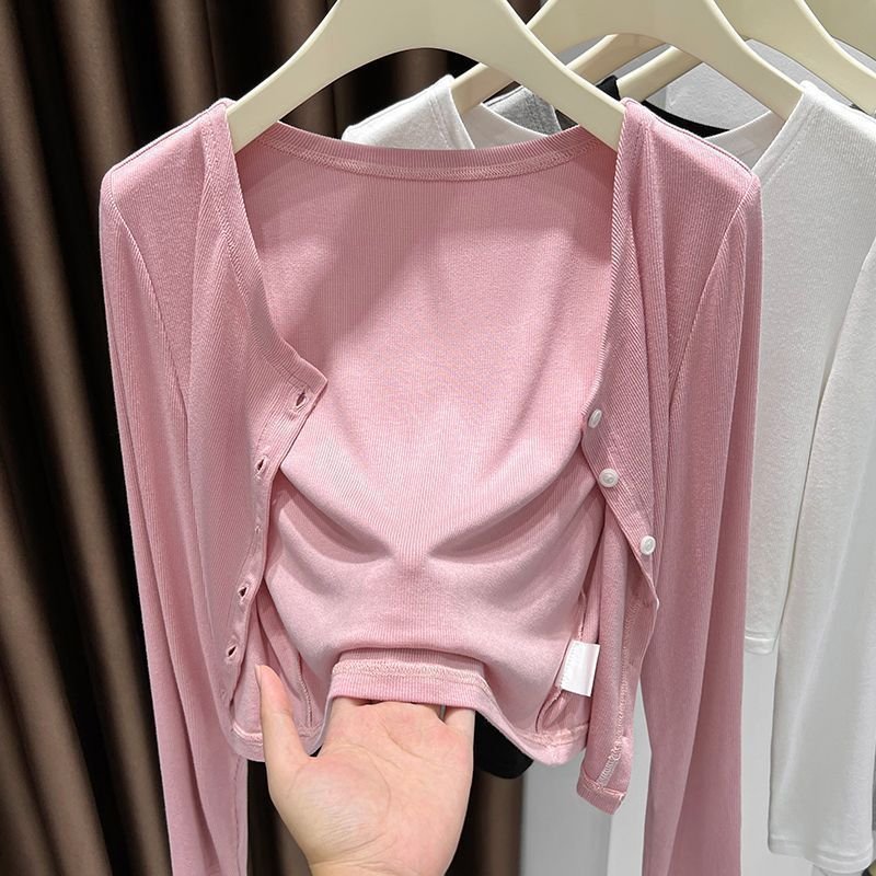 Vapetix ❈❈S suggests 75-95 pounds❈❈-XS recommended 50-60 pounds Spring and Autumn Knitted Cardigan Coat for Women, Summer Outdoor Matching Tank Top Skirt Blouse Op – Bild 8