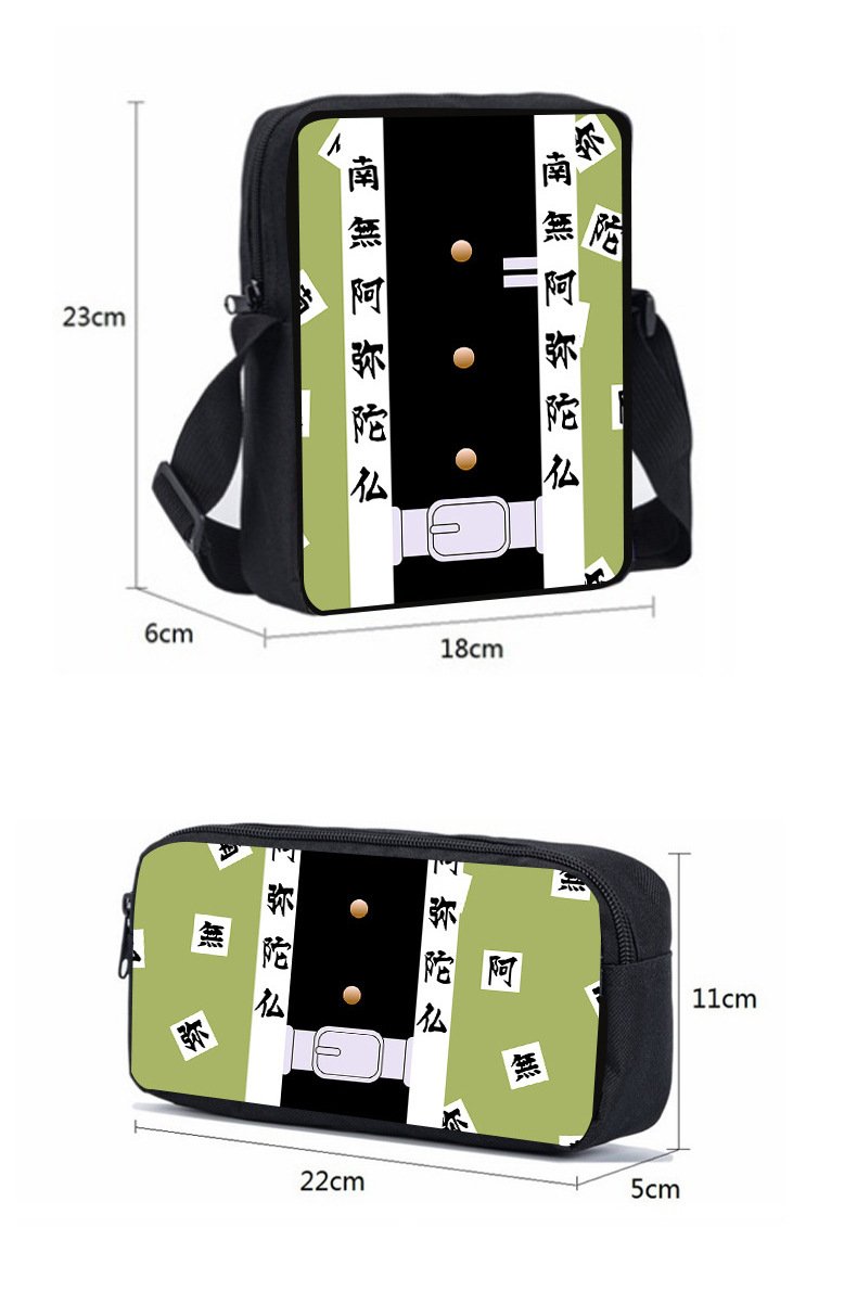 Vapetix Three-piece set (backpack + crossbody bag + pen case)-Pencil case 3D Super Mario Brothers Mario Princess Peach Three-Piece Set School Bag Student Backpack Double Sho – Bild 7