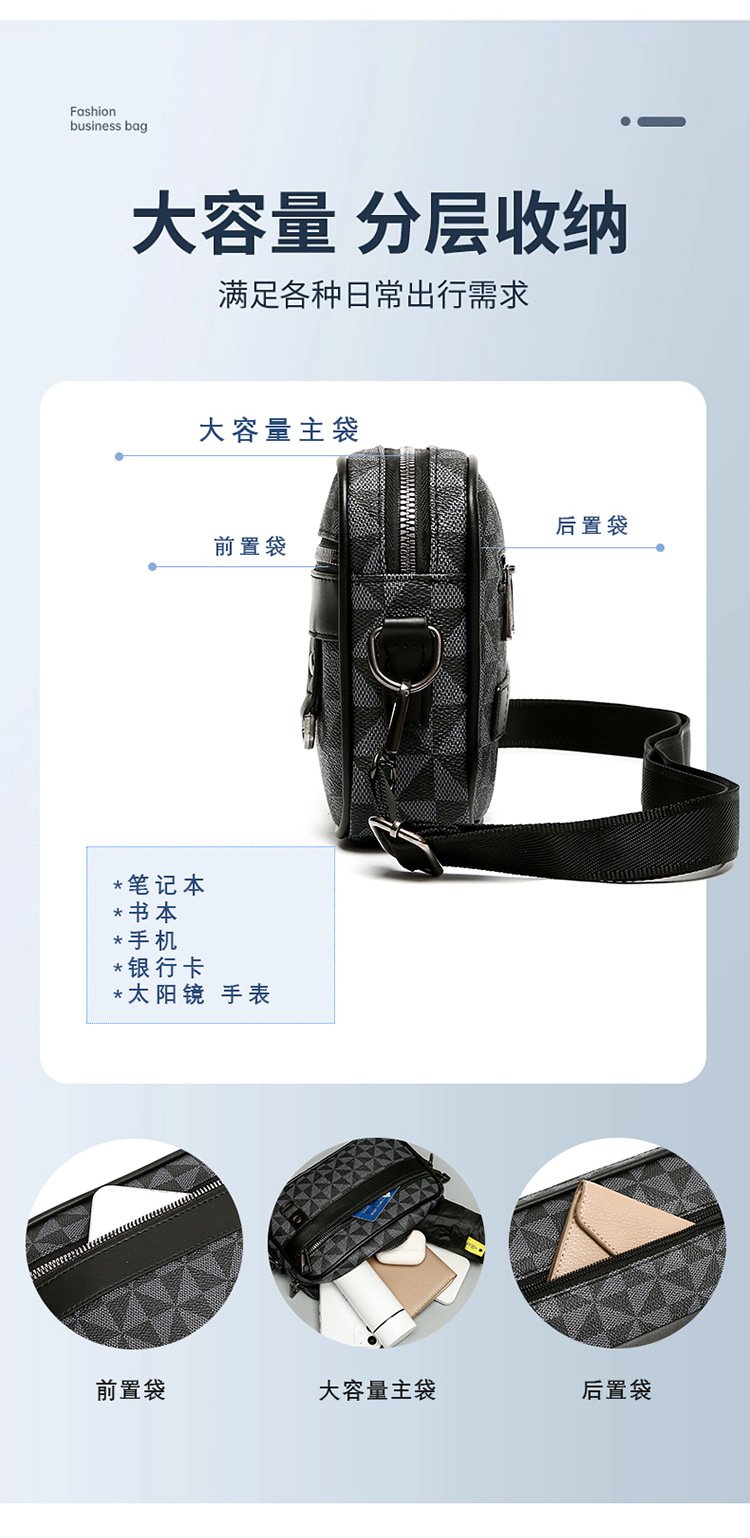 Vapetix Free Size-Free Size Men's Bag High-Grade Crossbody Bag Men's Bag Casual Fashion Trend Single Shoulder Bag Business Comm – Bild 6