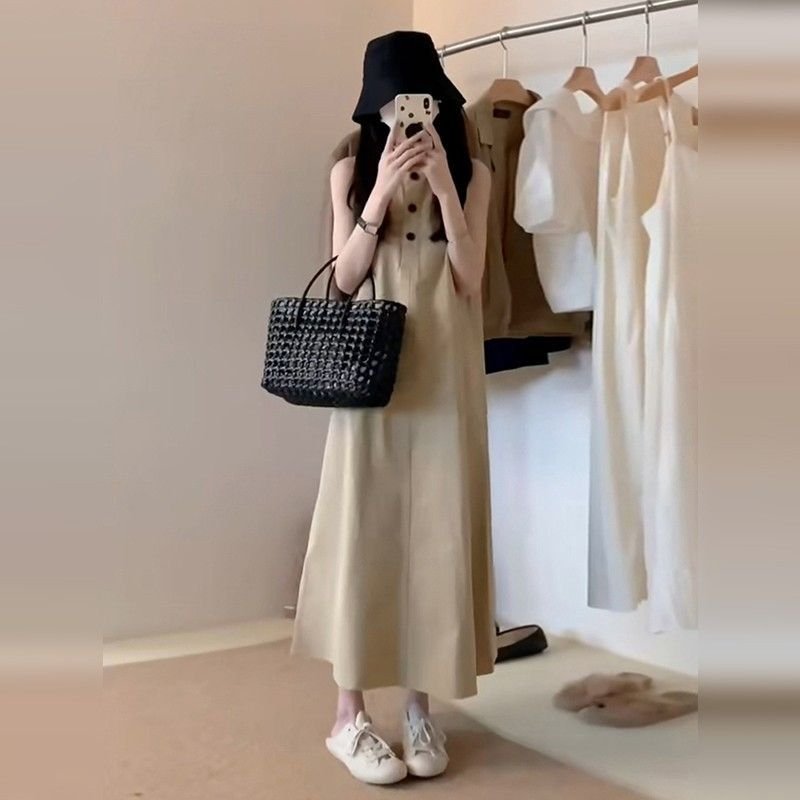 Vapetix M-3XL Cute and loose sleeveless summer dress for women, new style, temperament, slender, fishing style, l – Bild 4