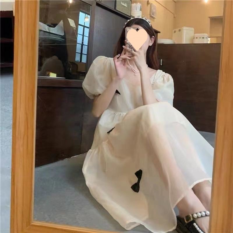 Vapetix S suggests 60-75 pounds-2XL Suggests 115-135 Pounds Fresh and cute dress for young girls, summer clothing 2025, sweet waist-tightening mesh princess sk – Bild 7