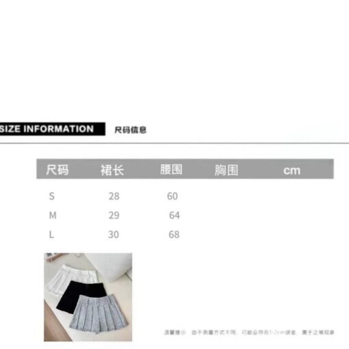Vapetix S-XL  2025 Spring New Pleated Anti-Slip Gray A-Line Skirt for Girls Sweet and Spicy Style Pleated Skirt f – Bild 8