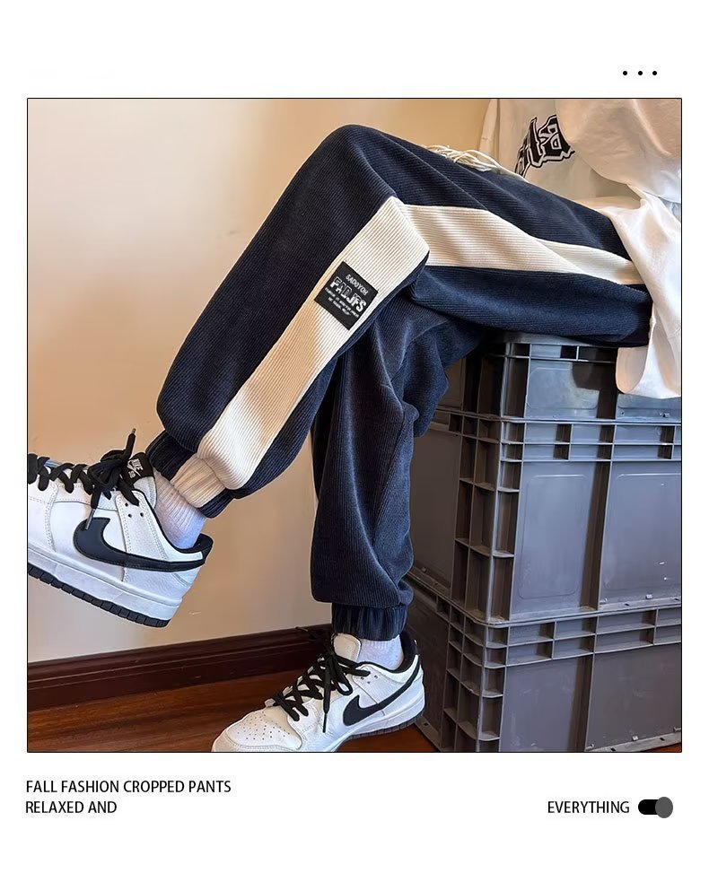 Vapetix M【40-50 kg】-3XL【65-72 kg】 Heavyweight men's spring and autumn trend ankle-length pants, high school fashion brand, Instagram – Bild 7