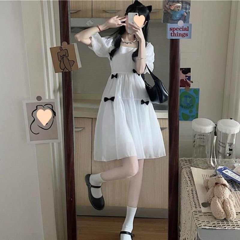 Vapetix S suggests 60-75 pounds-2XL Suggests 115-135 Pounds Fresh and cute dress for young girls, summer clothing 2025, sweet waist-tightening mesh princess sk – Bild 8